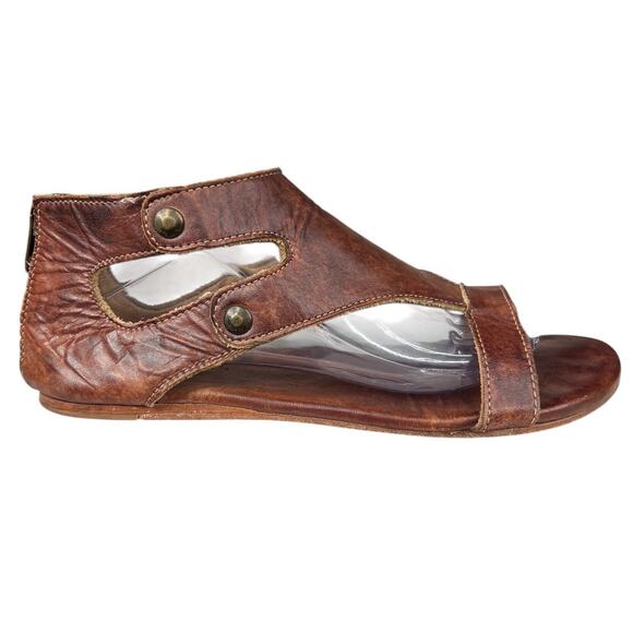 Bed Stu Women’s Soto Brown Distressed Leather Sandal Size US 9 - Picture 1 of 10